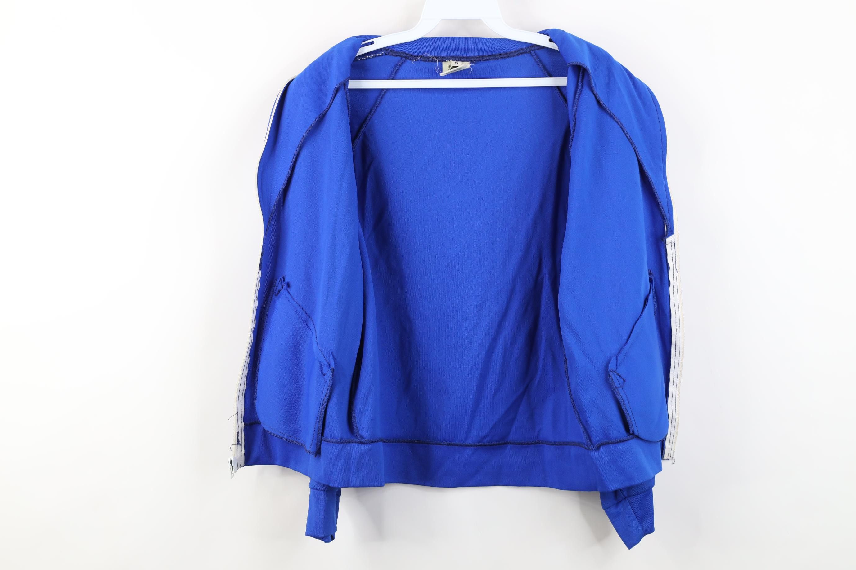 Vintage Vintage 70s Knit Warm Up Soccer Tennis Jacket Royal Blue USA Size S / US 4 / IT 40 - 11 Thumbnail
