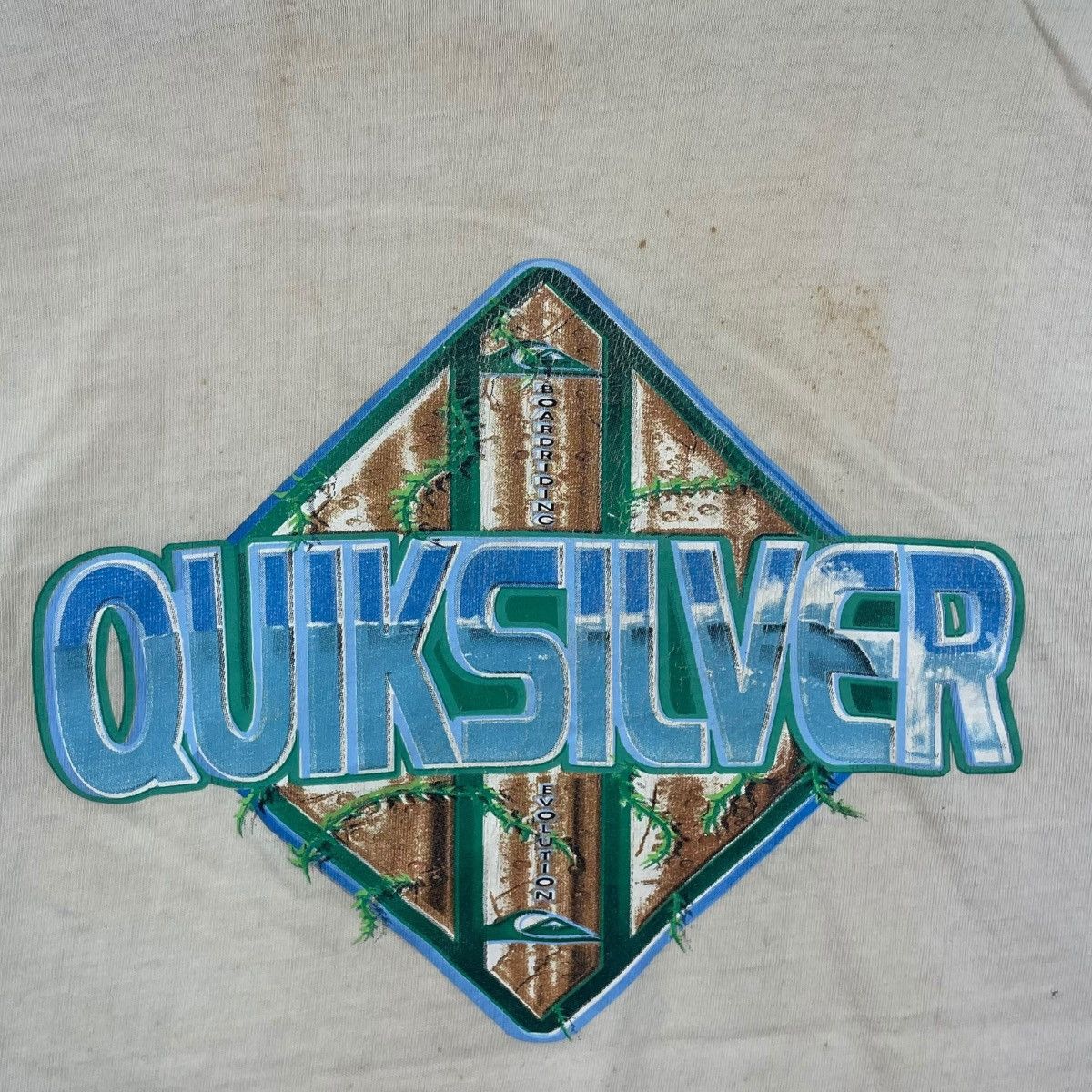 Quiksilver × Vintage Vintage 90s QUIKSILVER Surfing Back Hit Tshirt Size US M / EU 48-50 / 2 - 3 Thumbnail