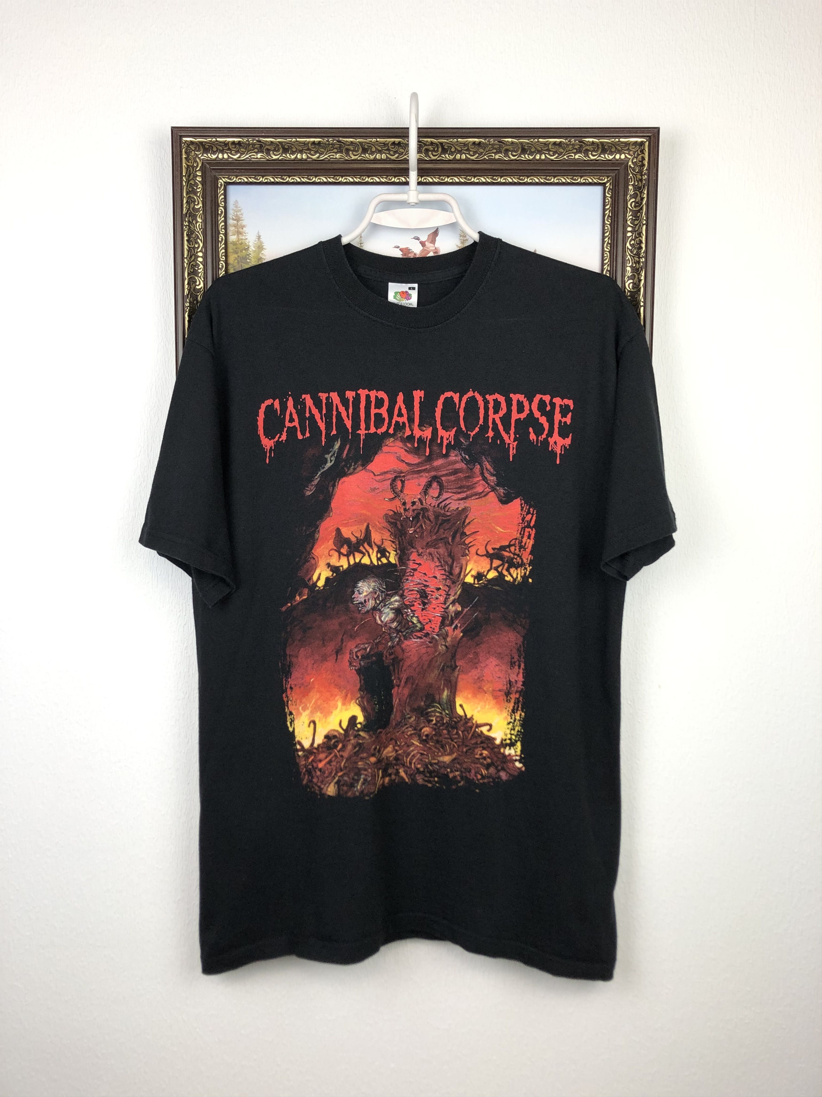 Band Tees Vintage Cannibal Corpse Over Print Band Shirt Tee Tormet Size US M / EU 48-50 / 2 - 1 Thumbnail