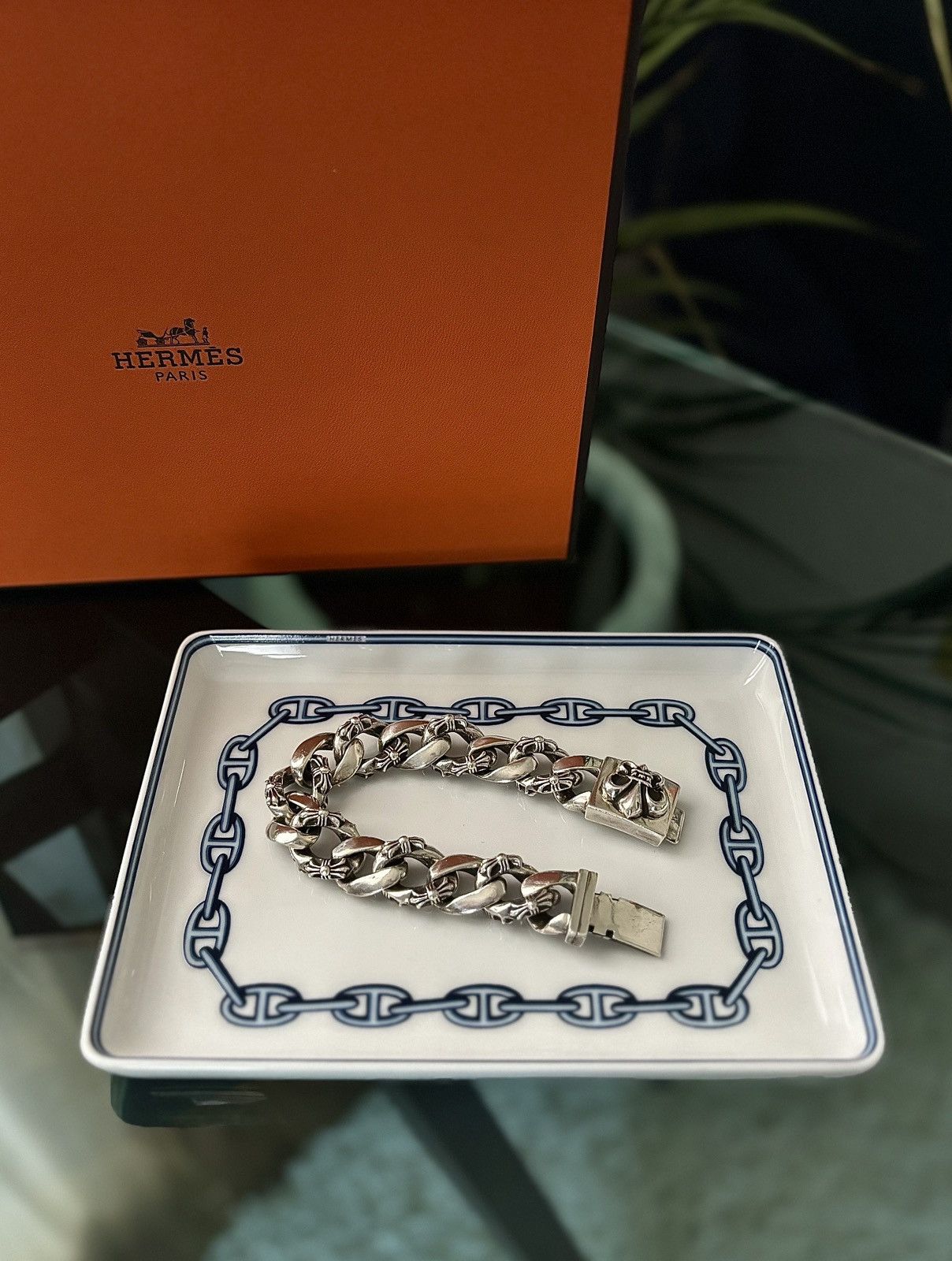 image of Hermes Chain Jewerly Ash Tray, Men's