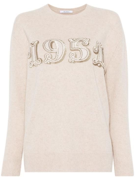 Max Mara MAX MARA Women Sweater 21366222600 026 Beige Size L / US 10 / IT 46 - 1 Thumbnail