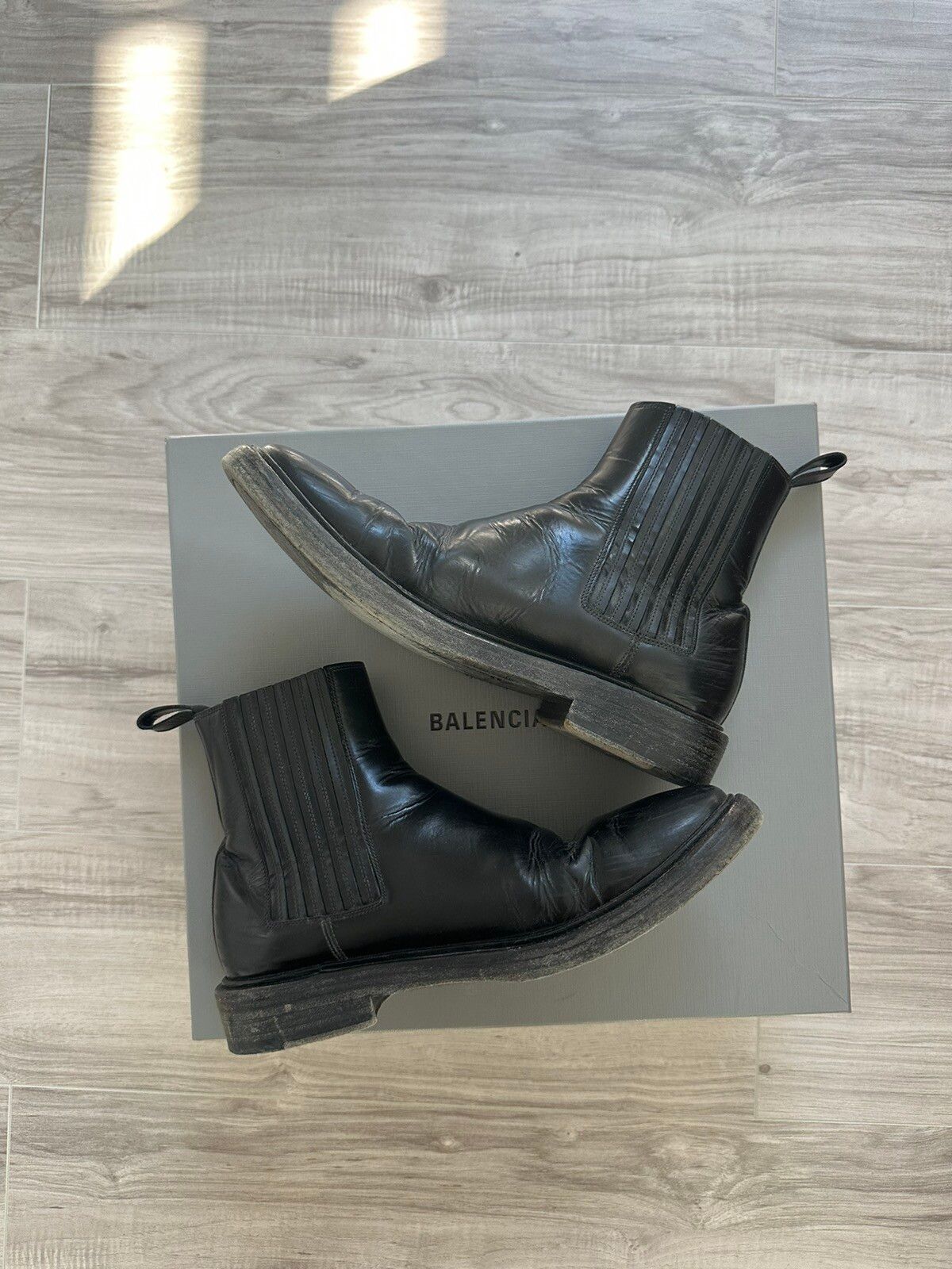 Balenciaga FW17 Black Calfskin Leather Chelsea Boot Size US 9 / EU 42 - 7 Thumbnail
