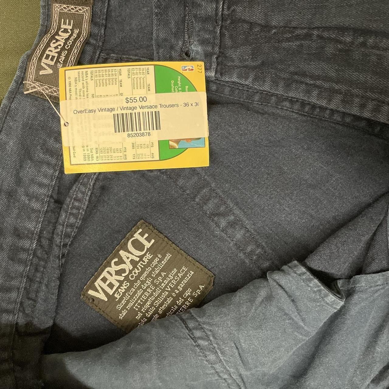 Versace × Versace Jeans Couture Vintage 2000’s Versace Jeans Couture Navy Trousers Size US 36 / EU 52 - 2 Thumbnail