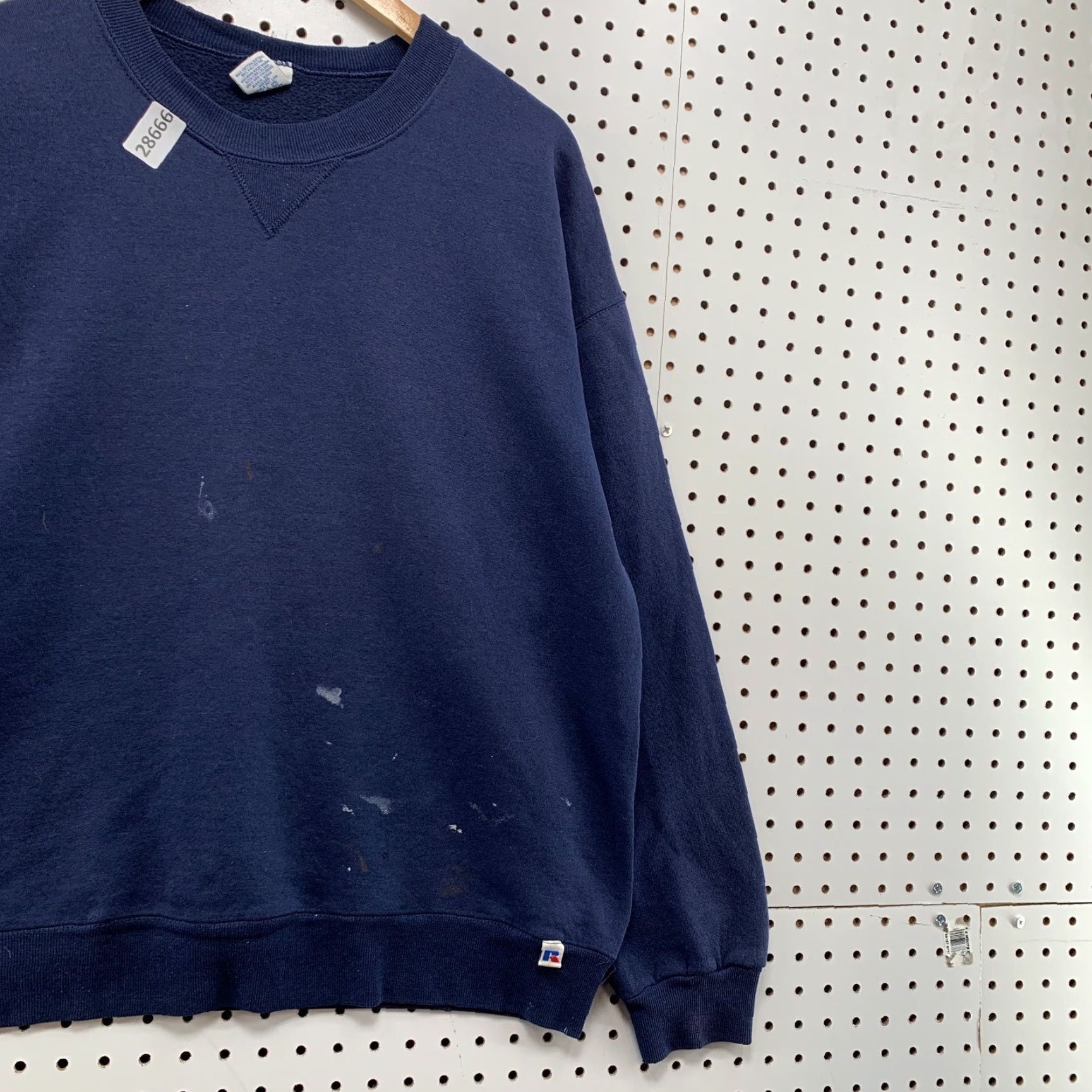 Russell Athletic VINTAGE Russell Athletic Sweatshirt Crewneck XL Men Blue 90s Distressed Paint Pullover Sweatshirt Size US XL / EU 56 / 4 - 4 Thumbnail