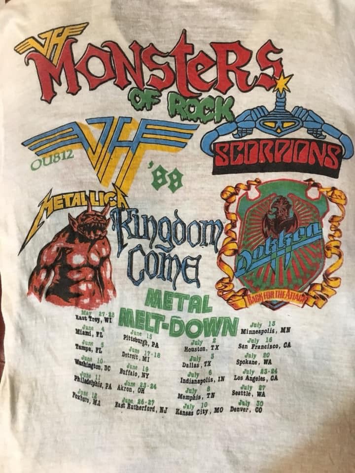 Vintage Van Halen Monsters of Rock 80s T-Shirt Sz. XL