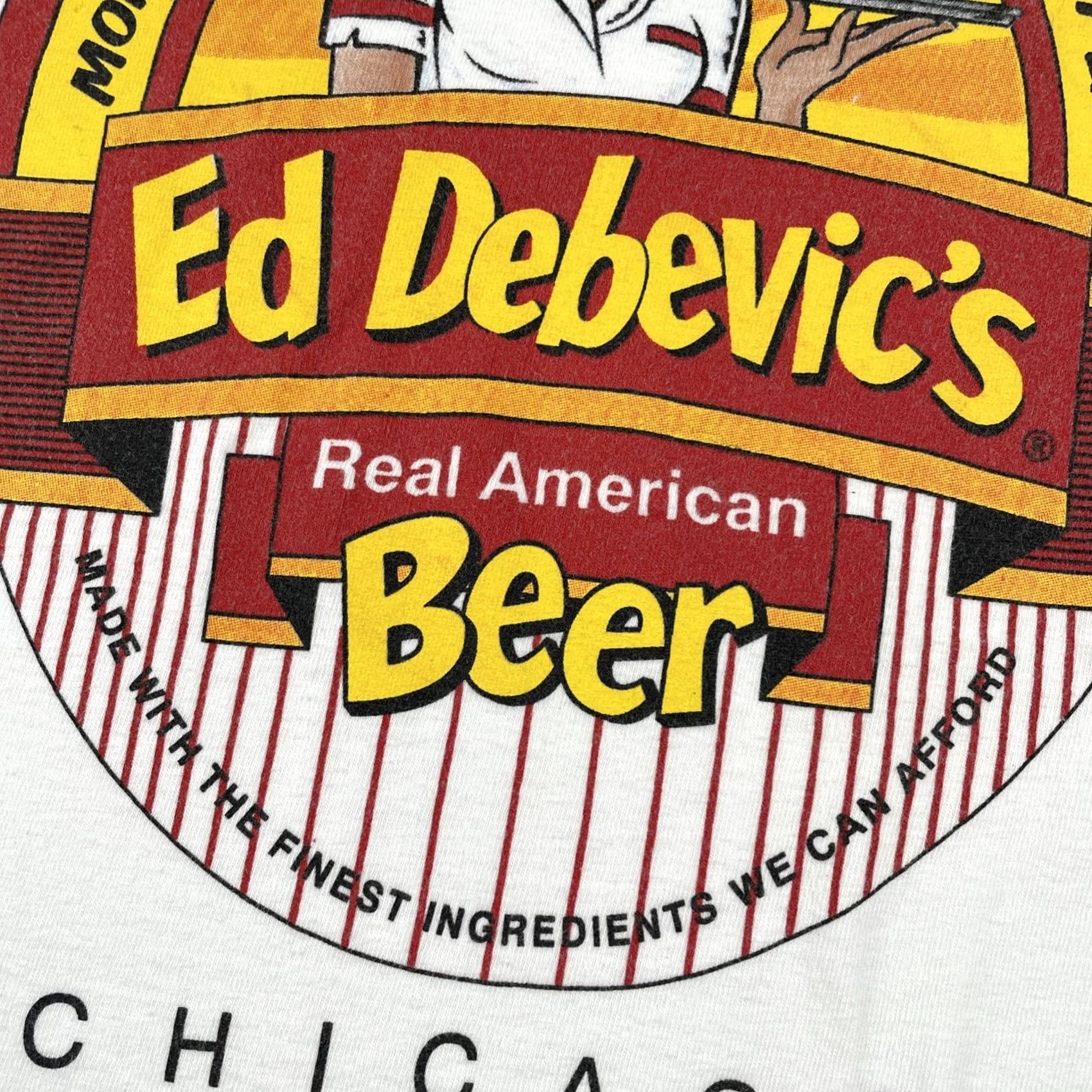 Hanes VINTAGE Hanes Beefy T-Shirt XL Ed Debevic’s Real American Beer Chicago A Way If Life USA Mens Size US XL / EU 56 / 4 - 6 Thumbnail