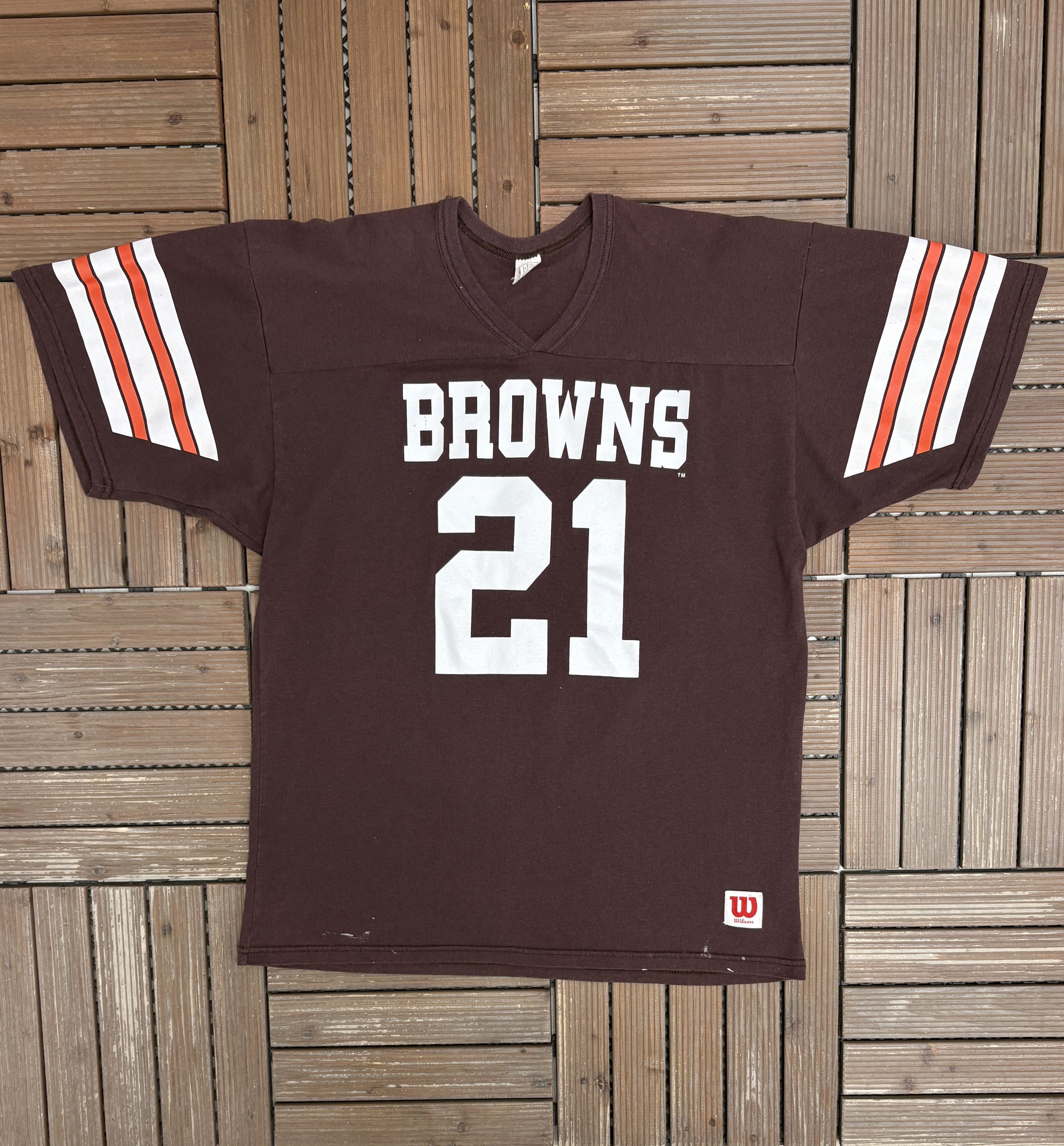 Vintage Cleveland Browns Jersey Style Vintage Brown T-Shirt Tee Size US XL / EU 56 / 4 - 1 Thumbnail