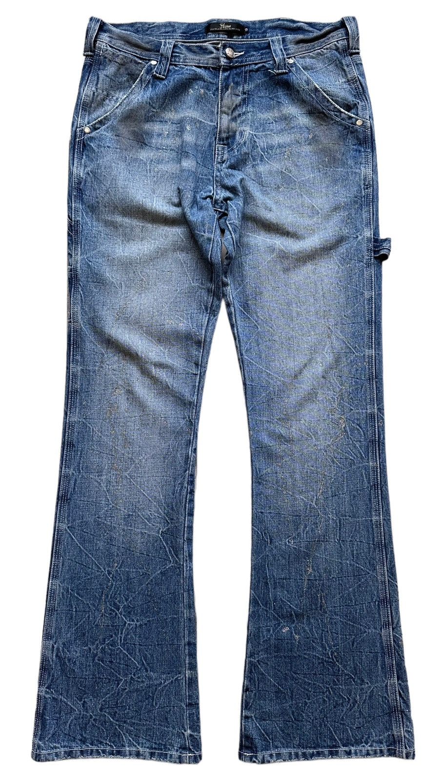 Vintage Flare Jeans Midas Paint Distress Denim Boot Cut | Grailed