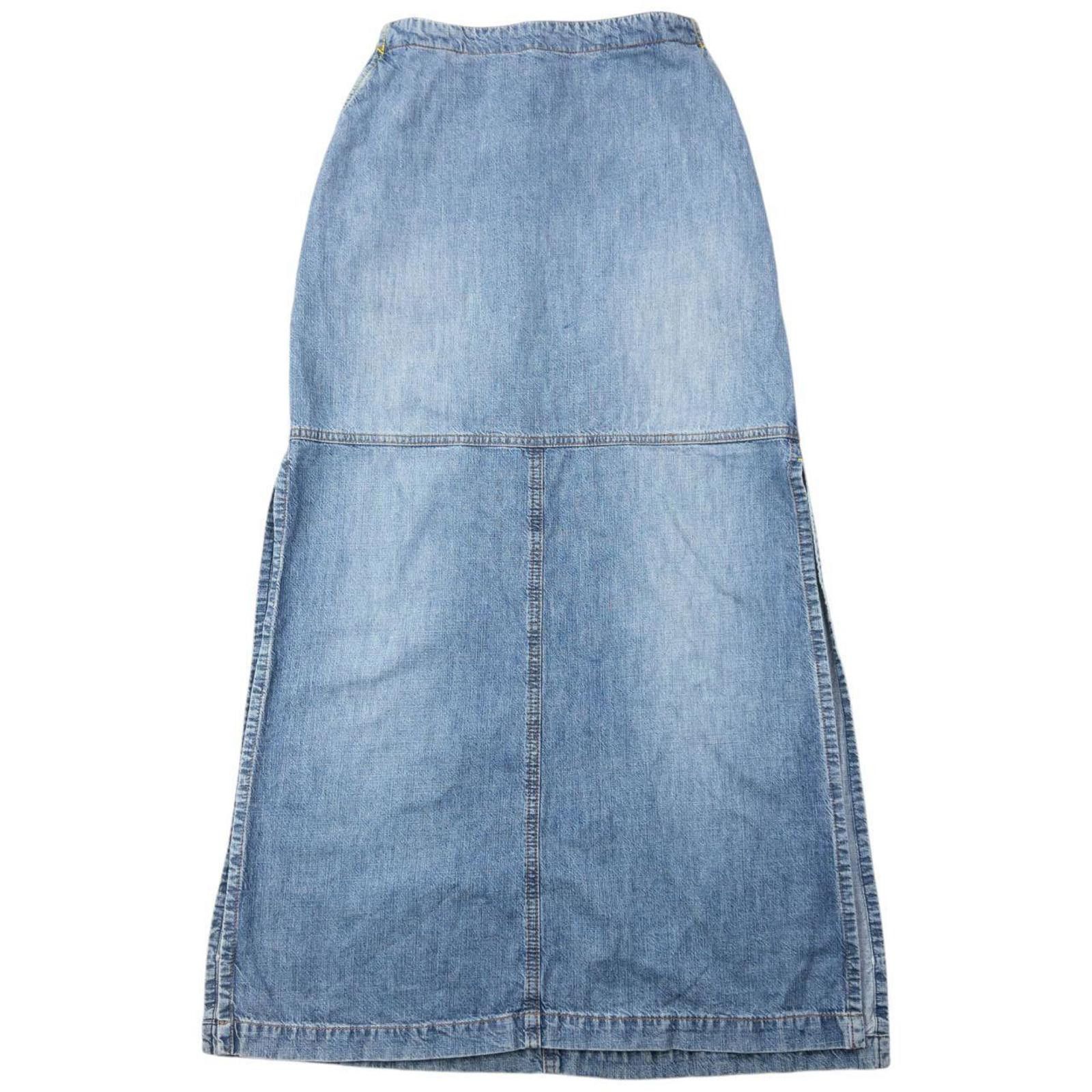 Other Vintage 2000s Armani Jeans Denim Maxi Skirt Womens Size M Size 32" / US 10 / IT 46 - 4 Thumbnail