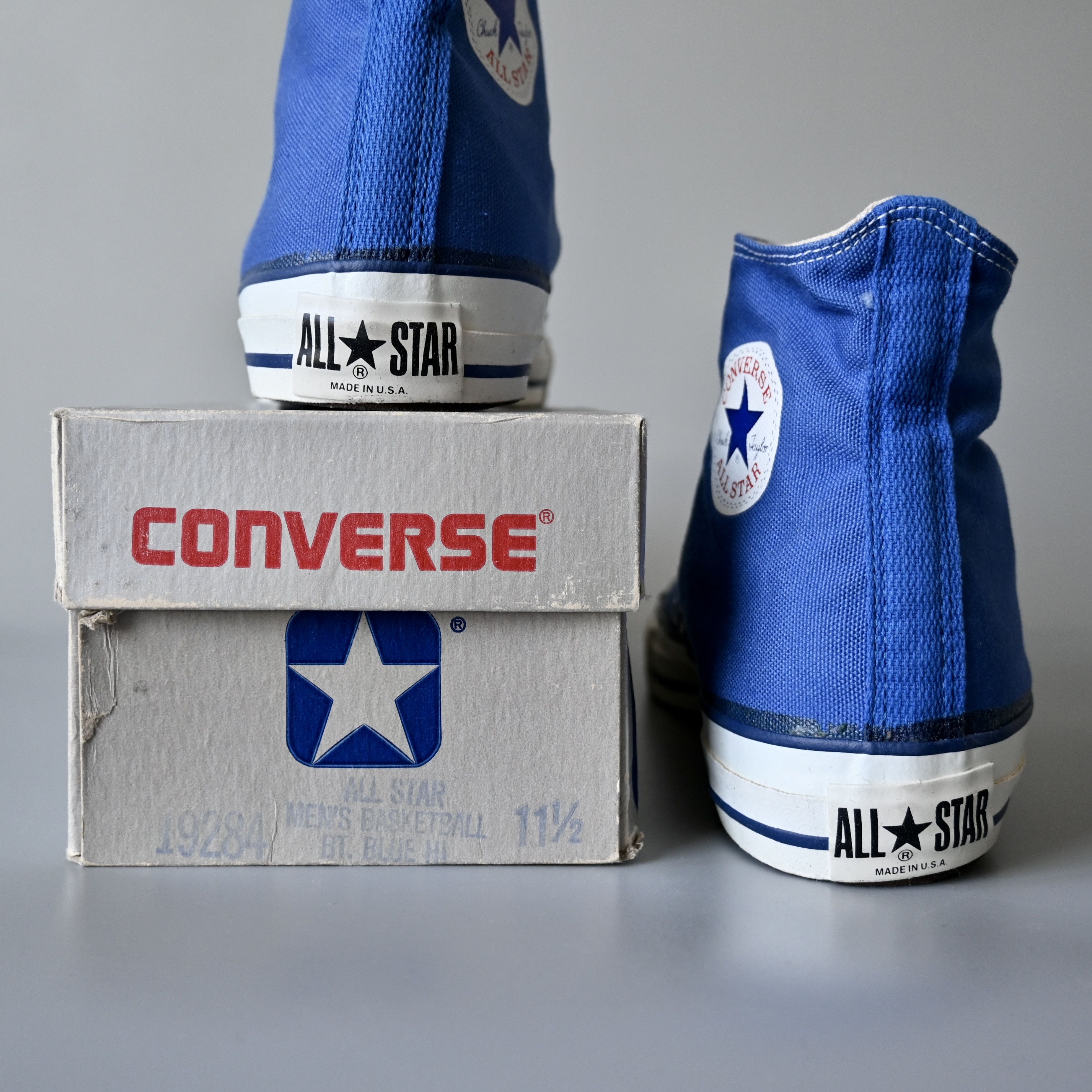 Converse DEADSTOCK, VTG 1980s Converse ALL STAR HI, Chuck Taylor Size US 11.5 / EU 44-45 - 10 Thumbnail