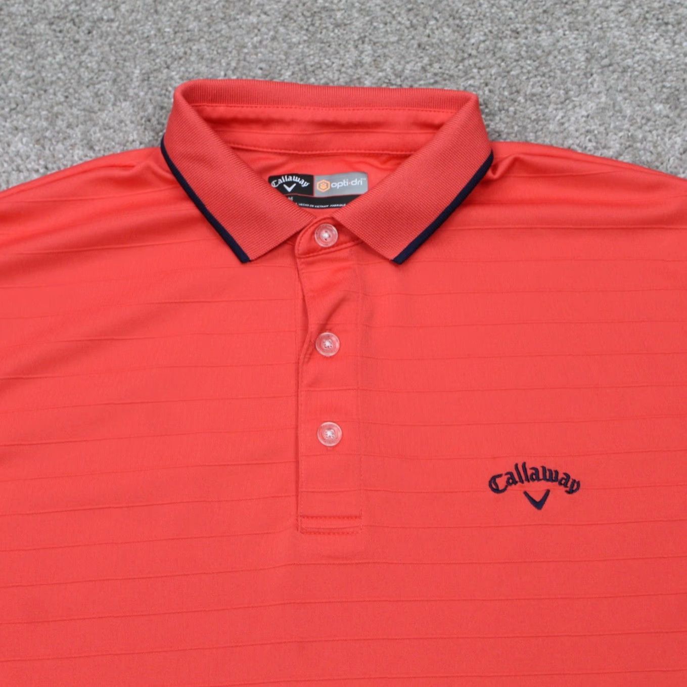 Callaway Callaway Opti-Dri Polo Shirt Mens Medium Pink 100% Polyester S/S Golf Pullover Size US M / EU 48-50 / 2 - 4 Thumbnail