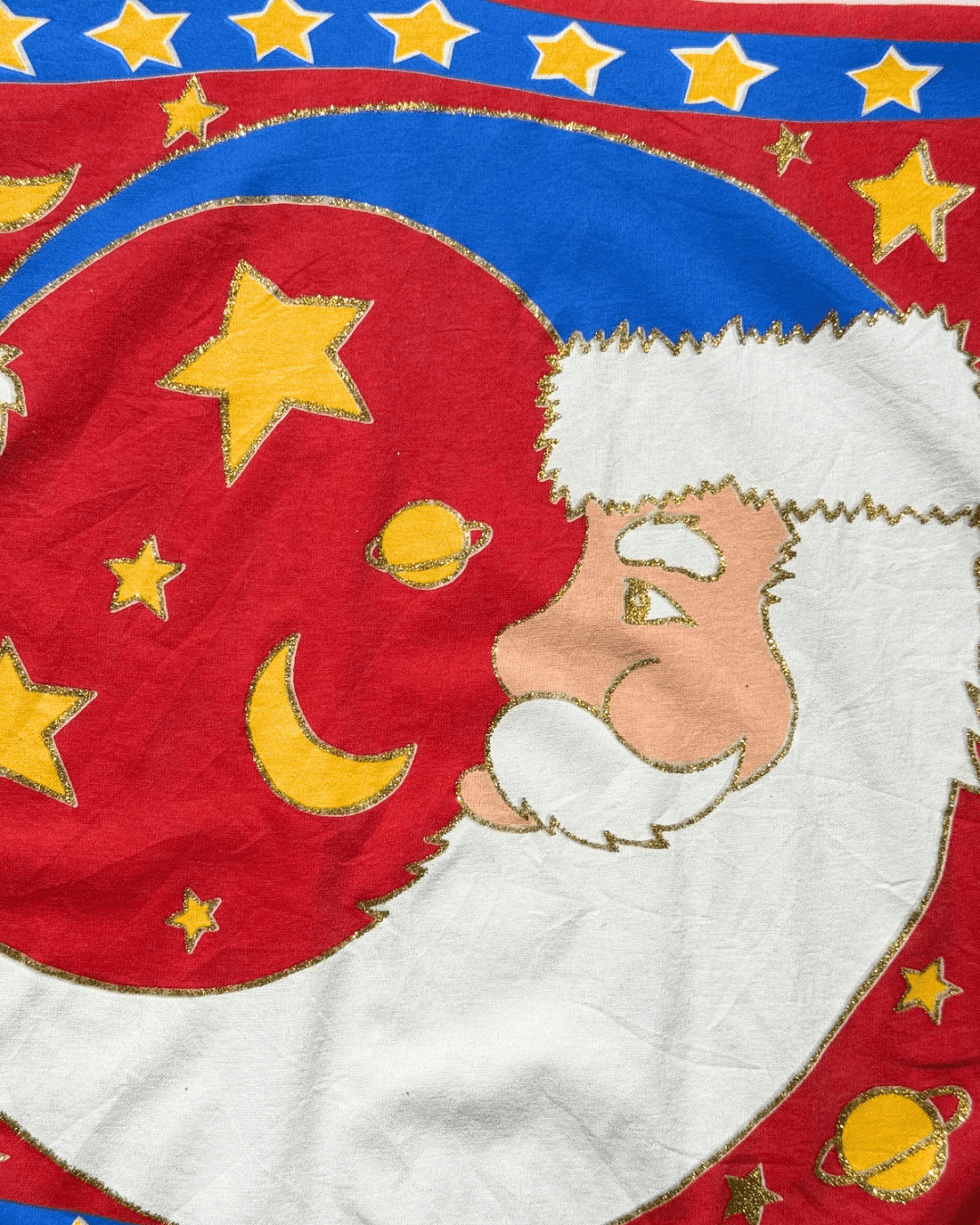 Other Vintage 90s Santa Moon T-Shirt – Glitter Celestial Graphic Size US XL / EU 56 / 4 - 3 Thumbnail