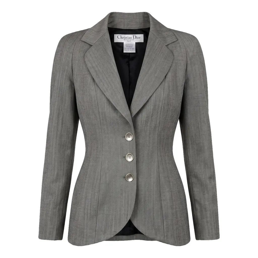 Dior Christian Dior Boutique Bar Blazer Grey Wool Size IT 44 Size M / US 6-8 / IT 42-44 - 1 Thumbnail