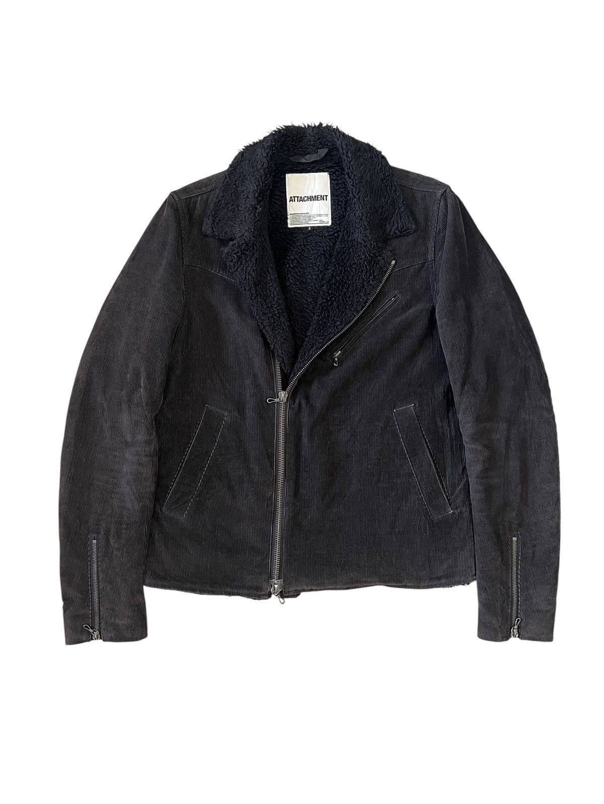 Attachment 2000s Attachment Faux Fur Corduroy Rider Jacket Size US M / EU 48-50 / 2 - 1 Thumbnail