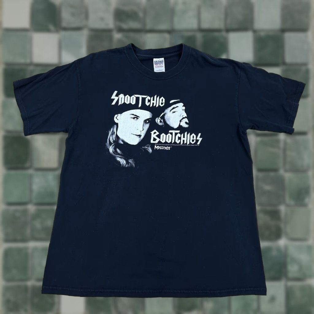 VINTAGE Mallrats Snootchie Bootchies 1995 Film Black T Shirt Size L Short Sleeve shirt Mens Black Graphic Print 2000-2009 Vintage