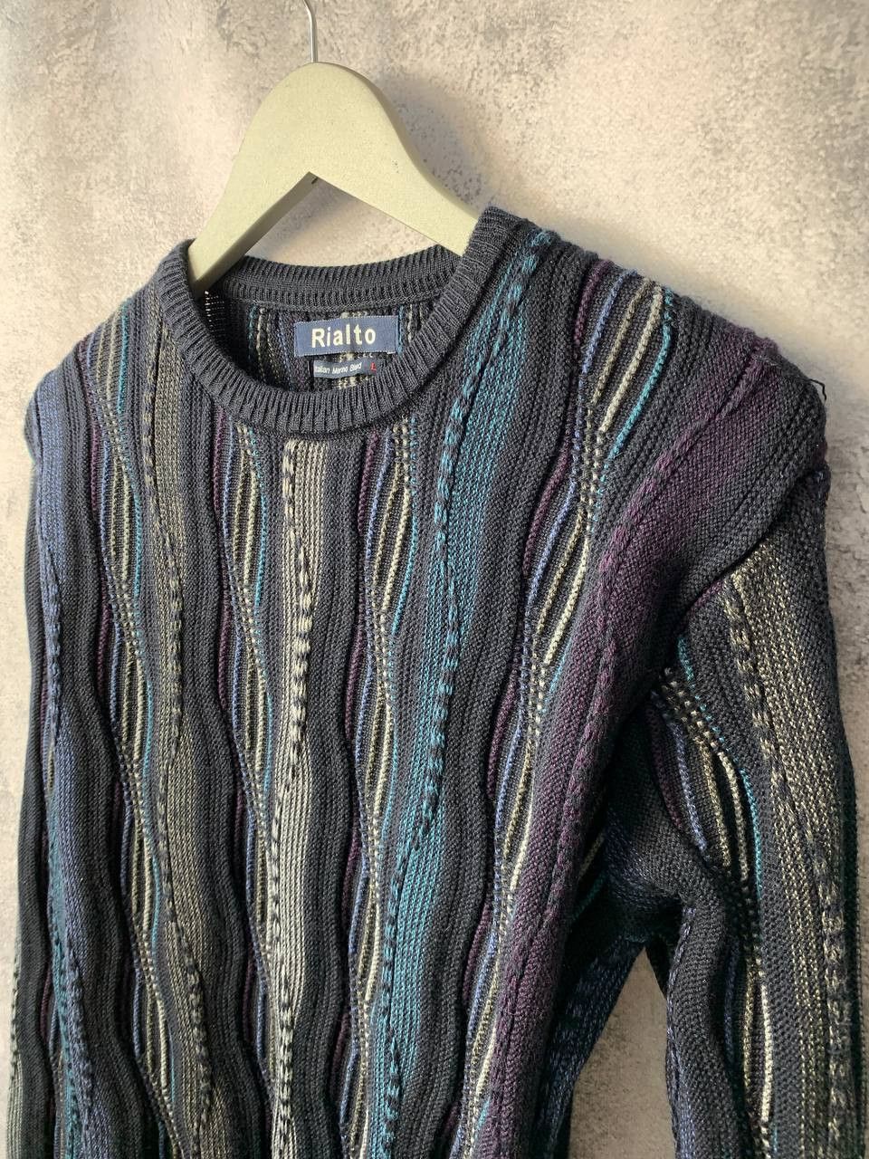 Coogi Rialto Italian Merino Blend Coogi Style Cable Knit Sweater Size L / US 10 / IT 46 - 5 Thumbnail