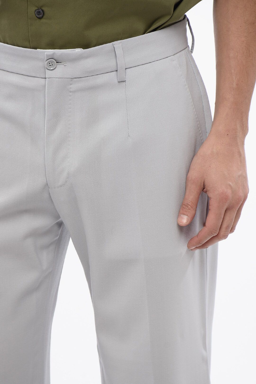Dolce & Gabbana og1mm0825 4-Pocketed Stretch Wool Pant in Grey Size US 34 / EU 50 - 3 Thumbnail