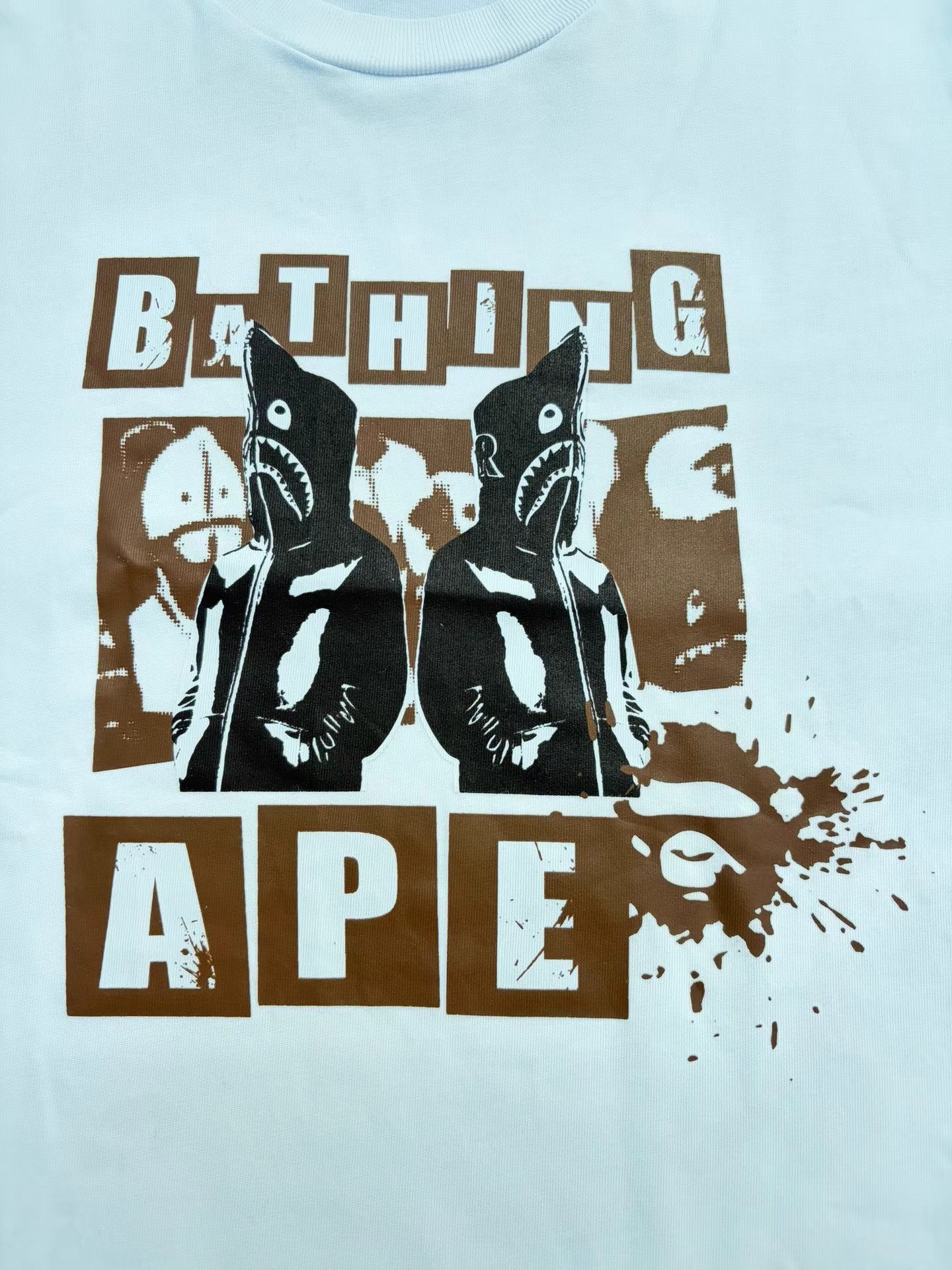 Bape Bape Shark Print Short Sleeve Tee Size US XL / EU 56 / 4 - 2 Thumbnail