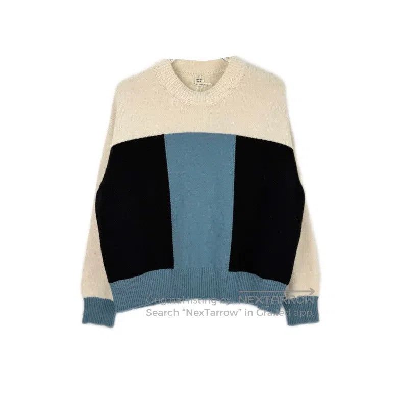 Hermes Hermes Black, white, and blue cashmere sweater Size S / US 4 / IT 40 - 1 Thumbnail