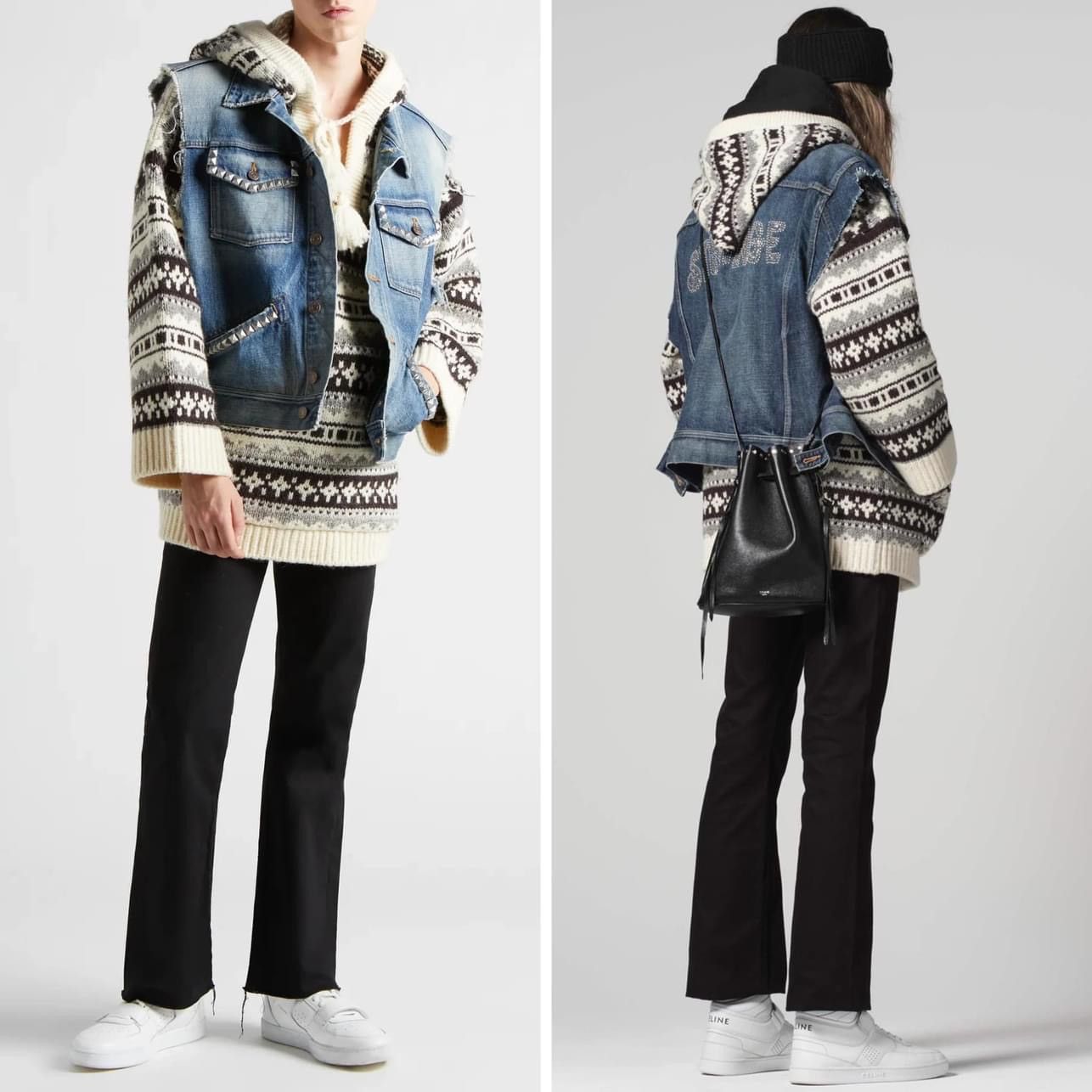 Celine FW21 $1350 OVERSIZED SHETLAND BAJA PULLOVER Hoodie Hedi M Size US M / EU 48-50 / 2 - 9 Thumbnail