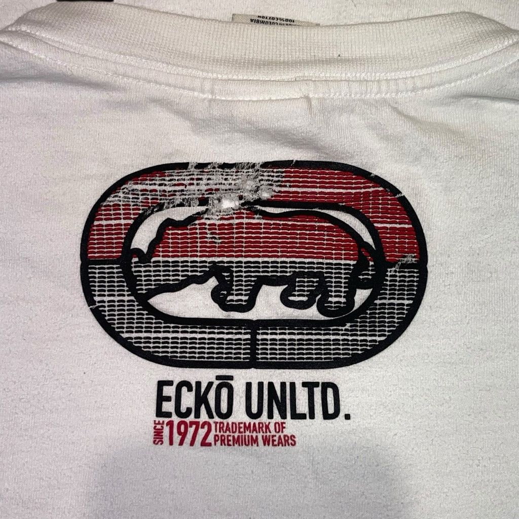Ecko Unltd. Ecko Unltd Rhino Logo Tee XL Thrashed Streetwear Ripped Y2K Size US XL / EU 56 / 4 - 12 Thumbnail
