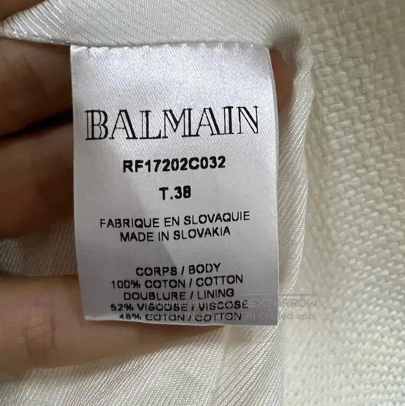 Balmain Balmain Women's White Cotton Jacket . Size XXS / US 00 / IT 34 - 3 Thumbnail