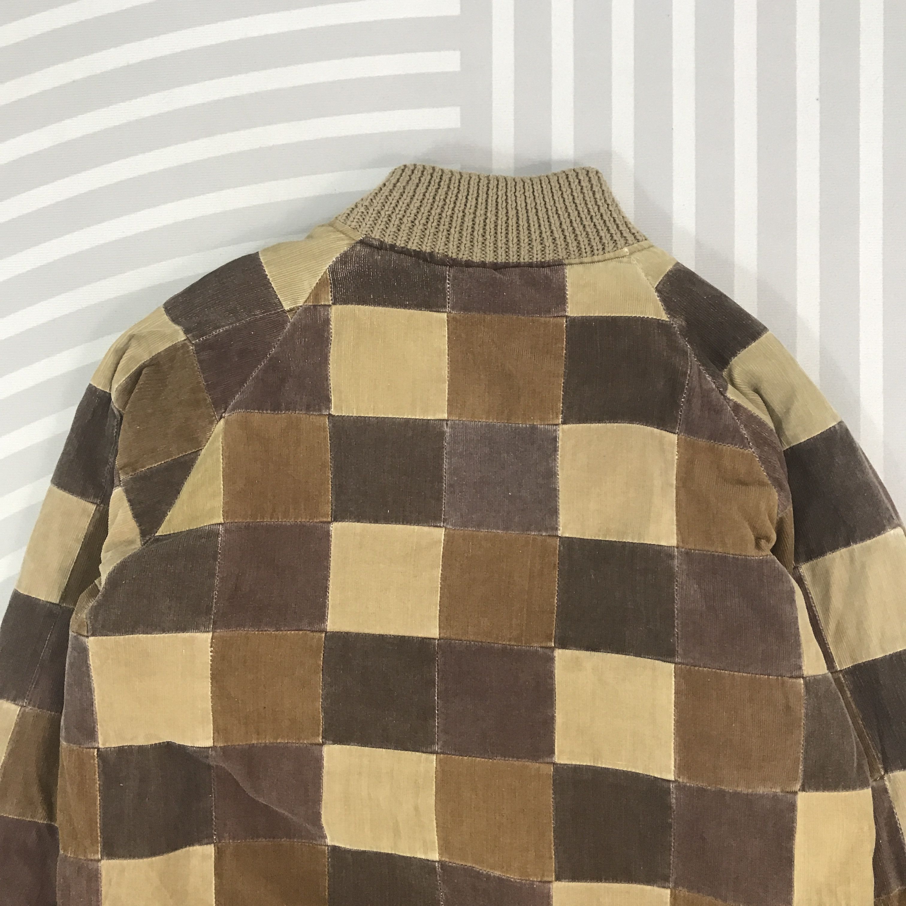 Japanese Brand × Vintage Vintage Lucky Store Patchwork design snap button Jacket Size US L / EU 52-54 / 3 - 4 Thumbnail
