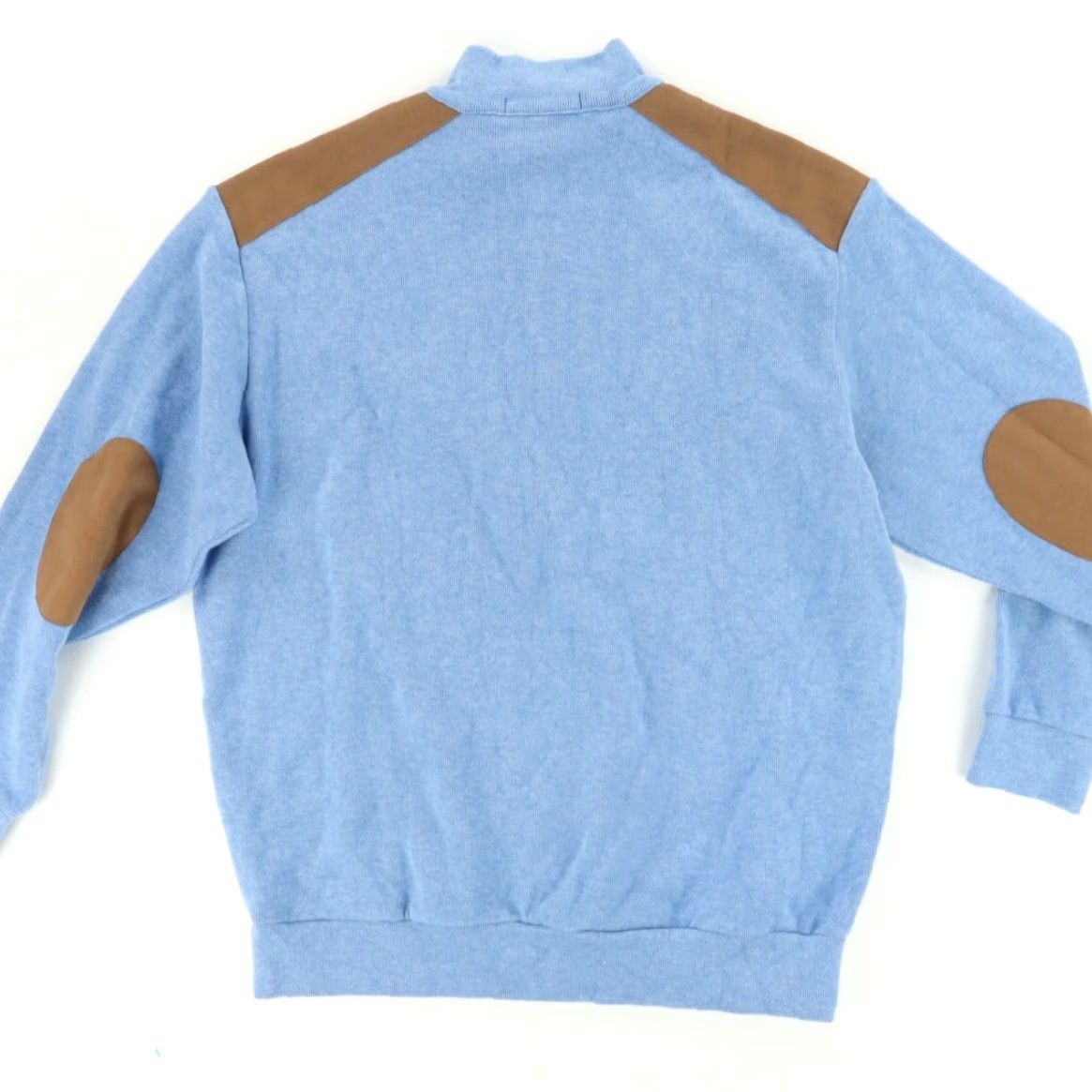Cremieux Daniel Cremieux Henley Neck Patch Solid Long Sleeve Sweater Blue Men's XL Shirt Size US XL / EU 56 / 4 - 4 Thumbnail