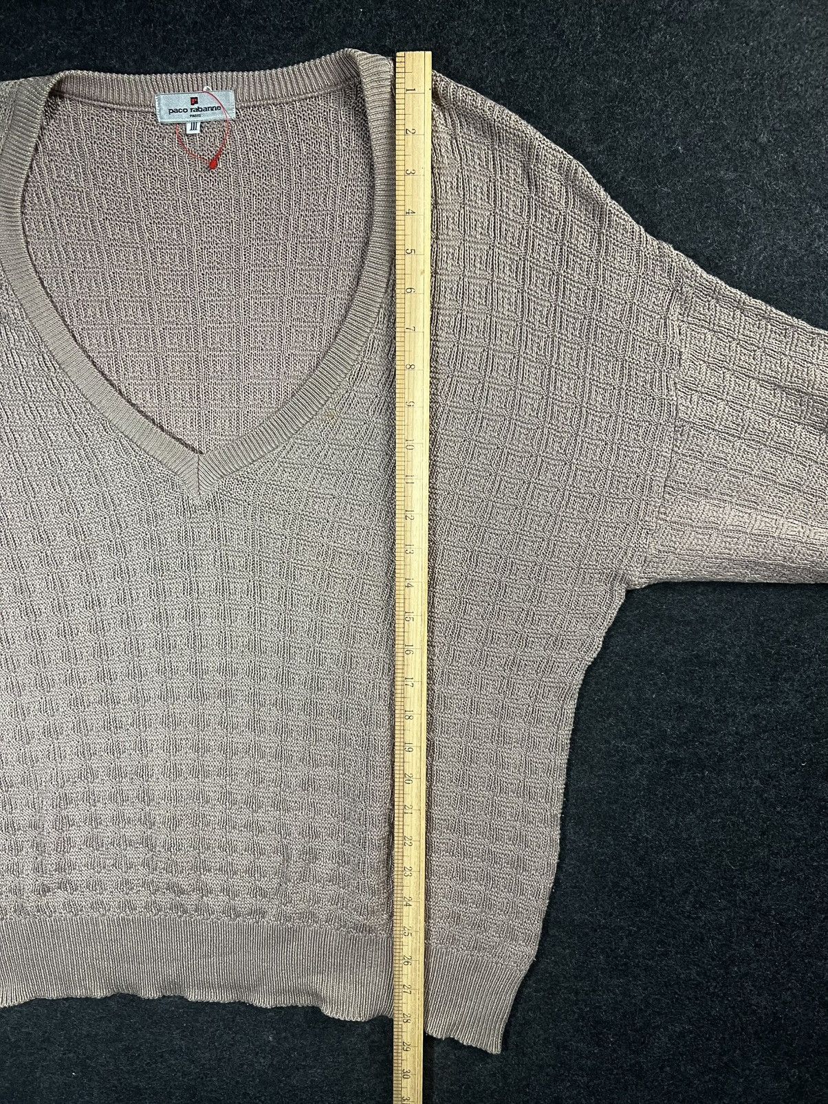 Vintage Paco Rabanne Size lll Vintage Waffle Jumper Rare Size US XL / EU 56 / 4 - 6 Thumbnail