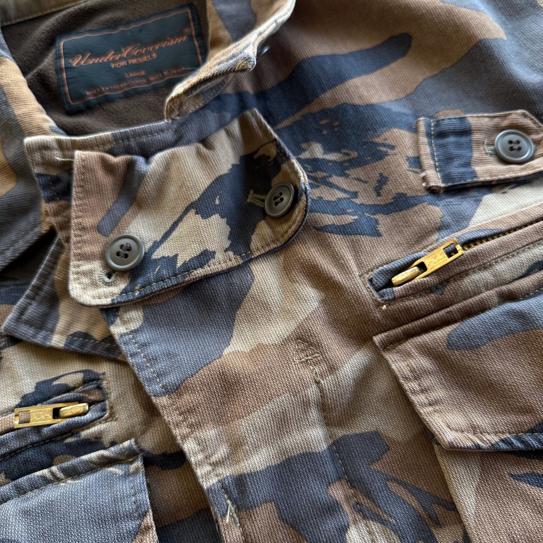 Undercover AW03 Paper Doll Bush Laden Camo Tactical Field Jacket Size US L / EU 52-54 / 3 - 9 Thumbnail