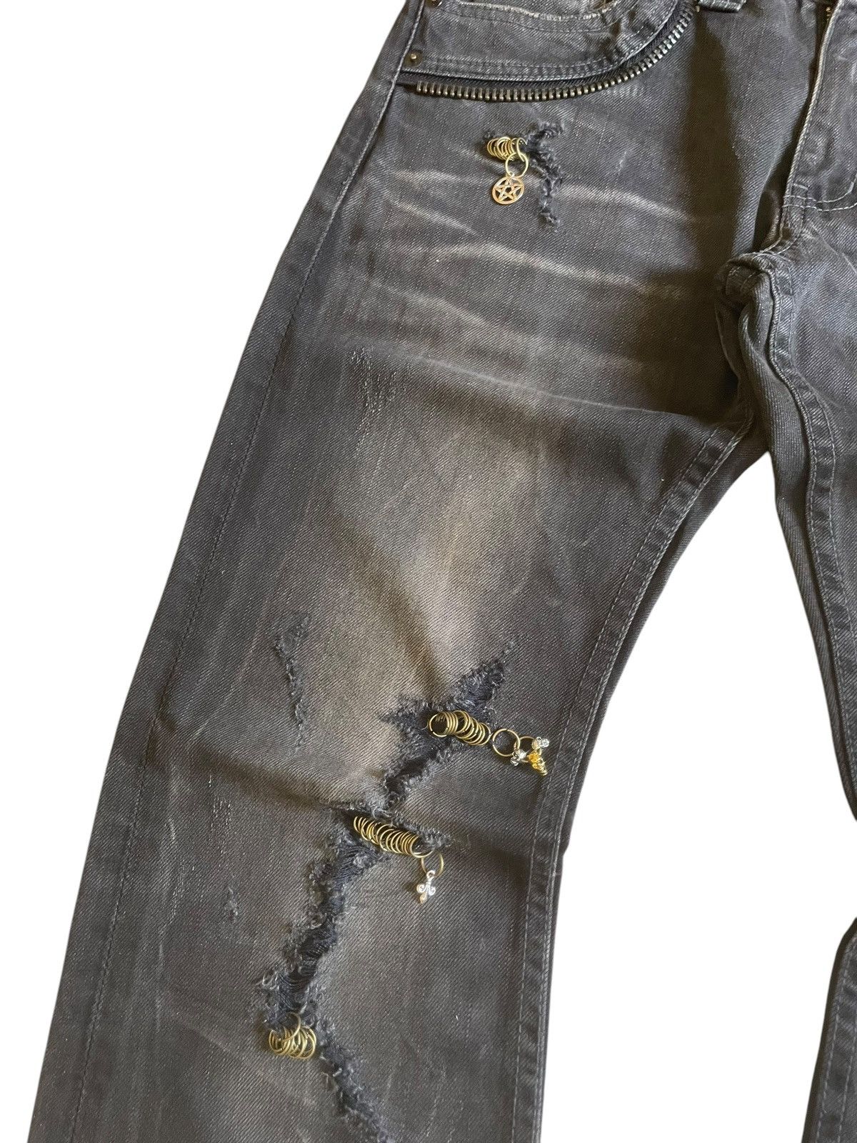 Japanese Brand × Le Grande Bleu (L.G.B.) × semanticdesign SEMANTIC DESIGN Pierced & Charms Goth Claw Mark Jeans Size US 30 / EU 46 - 6 Thumbnail