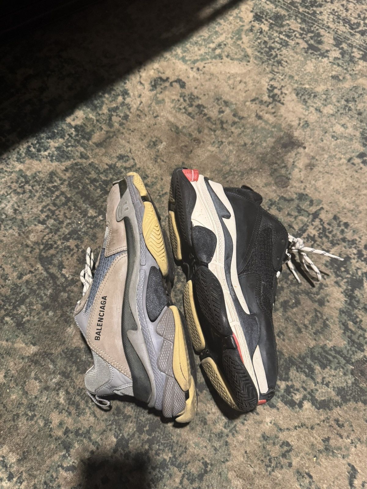 Balenciaga BALENCIAGA SPLIT BLACK GREY Size US 10 / EU 43 - 6 Thumbnail