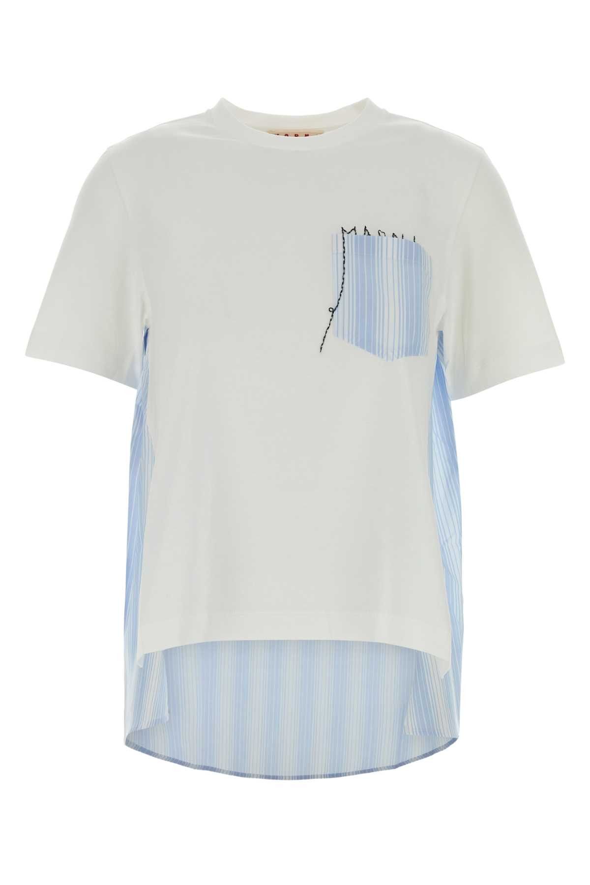 Marni White Cotton T-Shirt Size M / US 6-8 / IT 42-44 - 1 Thumbnail