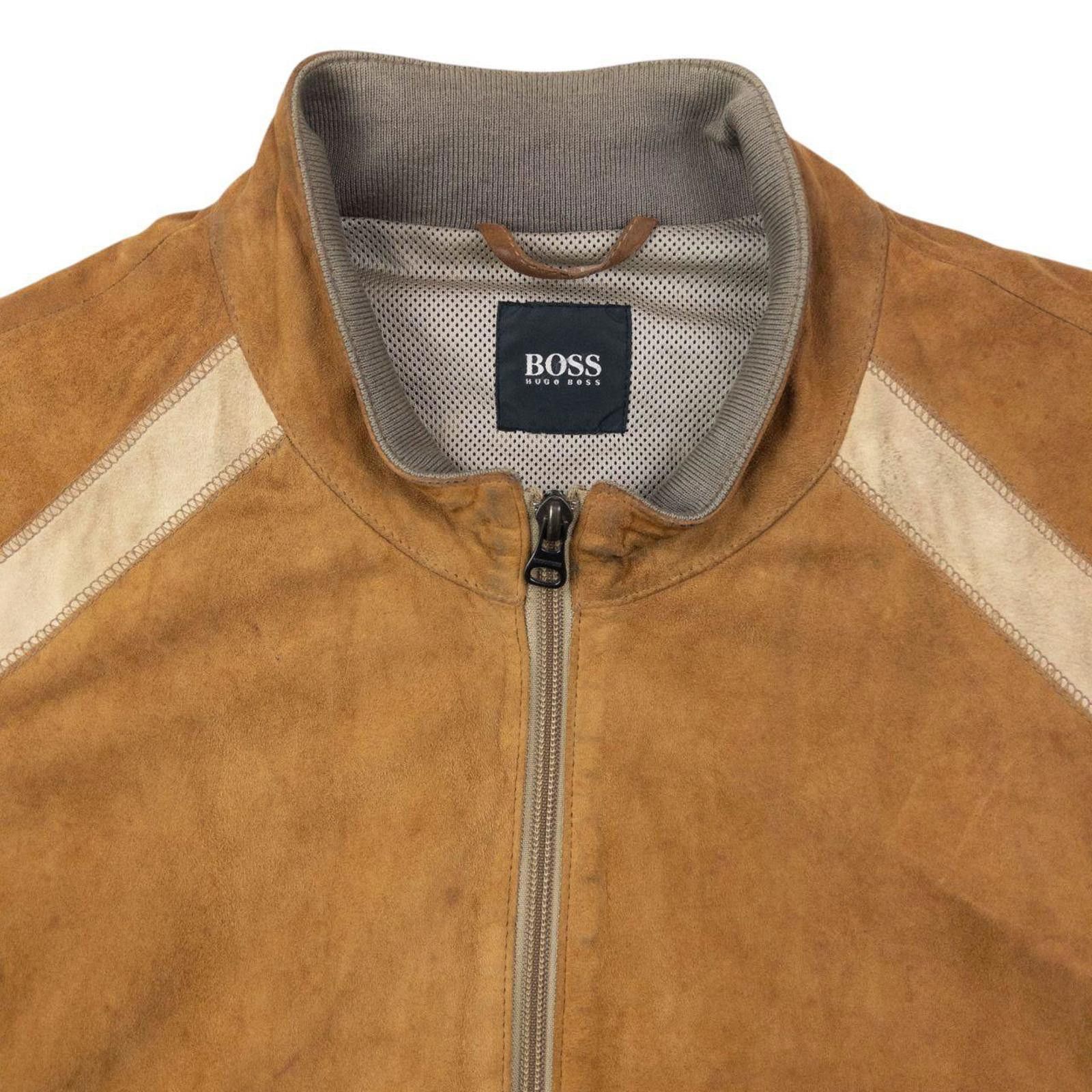 Hugo Boss Vintage 2000s Hugo Boss Zip Up Suede Jacket Size L Size US L / EU 52-54 / 3 - 3 Thumbnail