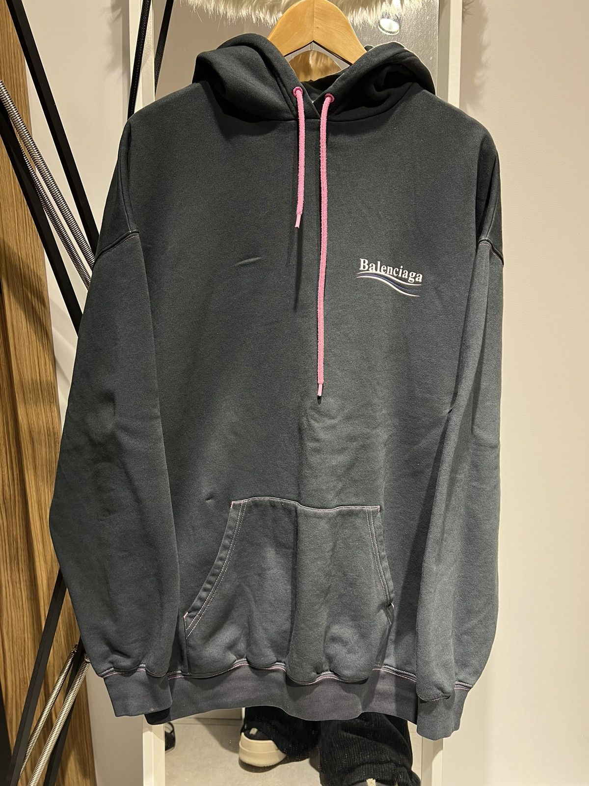 Balenciaga 🚨 Balenciaga hoodie Political Campaign Logo Blue Coke Wave Size US S / EU 44-46 / 1 - 3 Thumbnail
