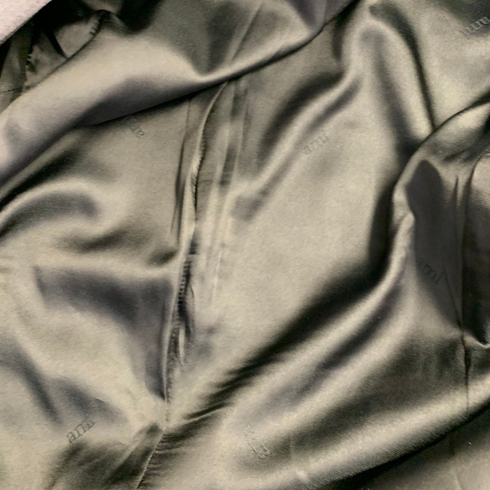 AMI Size 38 Grey Wool Notch Lapel Suit Size 38R - 10 Thumbnail