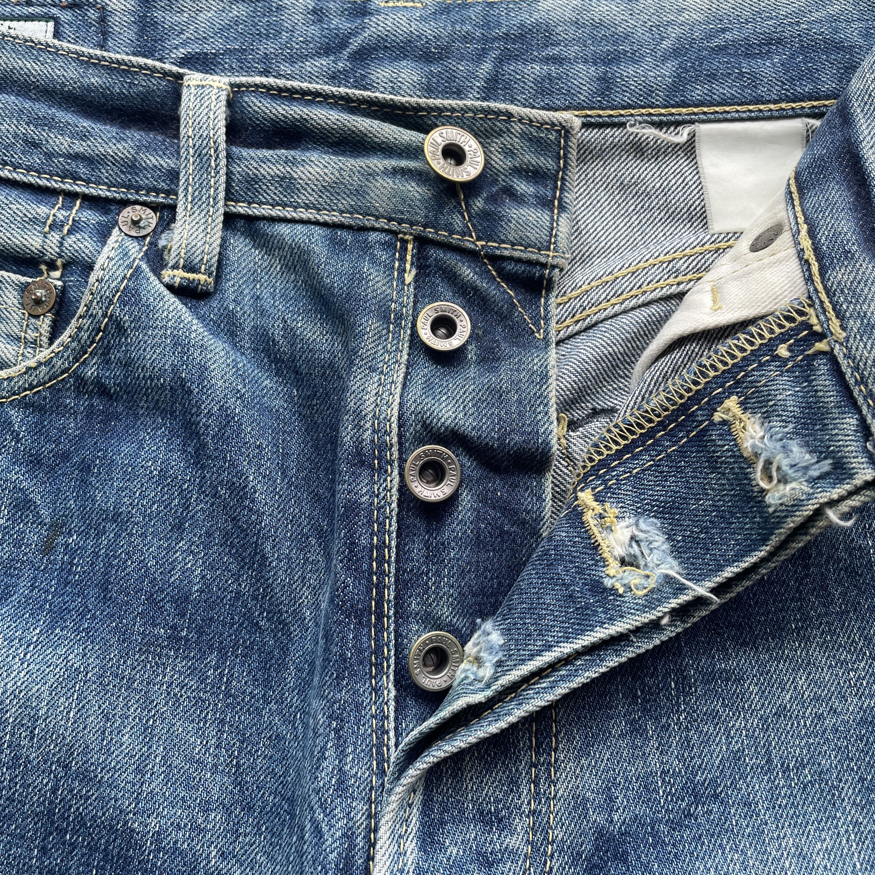 Faded Glory × Paul Smith PAUL SMITH DISTRESSED SELVEDGE JEANS FADED PANTS DENIM W31 Size US 31 - 6 Thumbnail