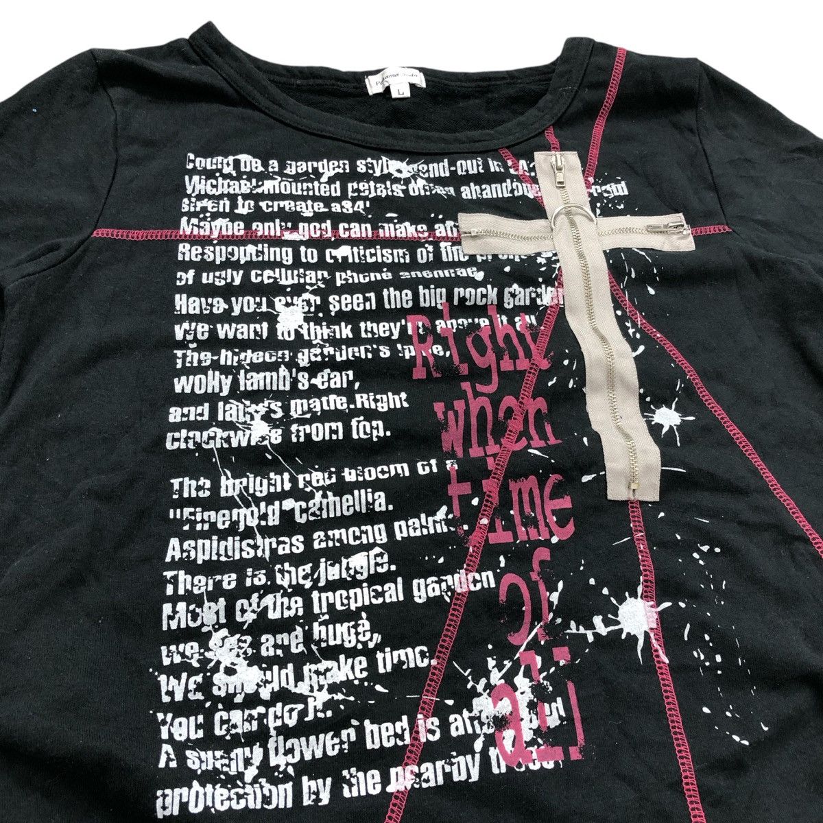 Seditionaries 2000s Panama Soda Poem Cross Gothic Grunge Lgb Style Tee Size US S / EU 44-46 / 1 - 4 Thumbnail