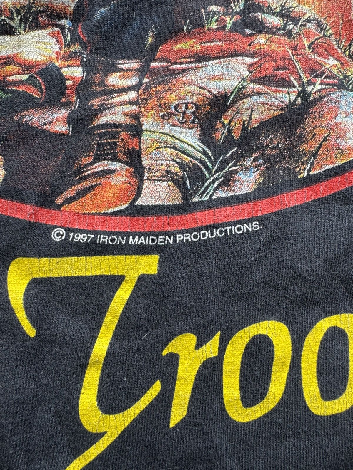 Band Tees × Iron Maiden × Vintage Vintage 1999 Iron Maiden “Eddies Onslaught” Tour Tee Size US XL / EU 56 / 4 - 3 Thumbnail