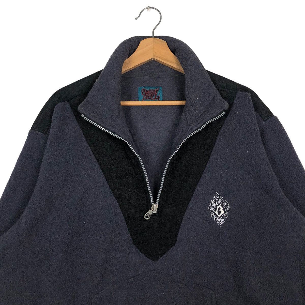 Japanese Brand 🔥Vintage Collar Sweatshirt Anorak Big Logo Barrel Roll USA Size US M / EU 48-50 / 2 - 12 Thumbnail