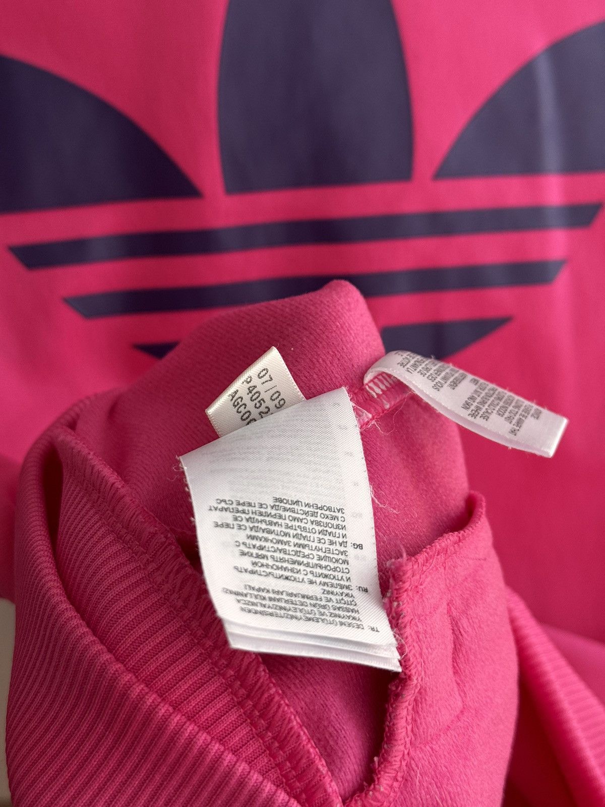 Adidas × Vintage Vintage Adidas Firebird Three Stripes Pink Big Logo Hoodie Size S / US 4 / IT 40 - 9 Thumbnail
