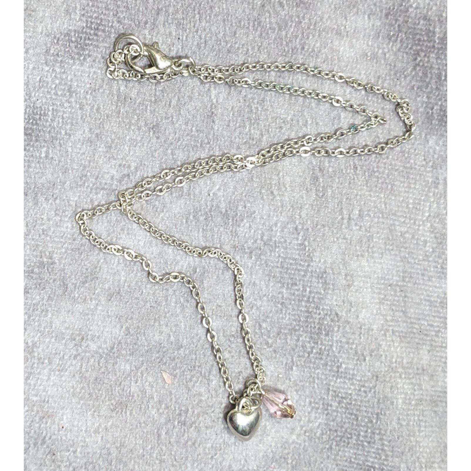 Other Dainty Minimalist Heart Necklace With Pastel Pink Accent Size ONE SIZE - 5 Thumbnail