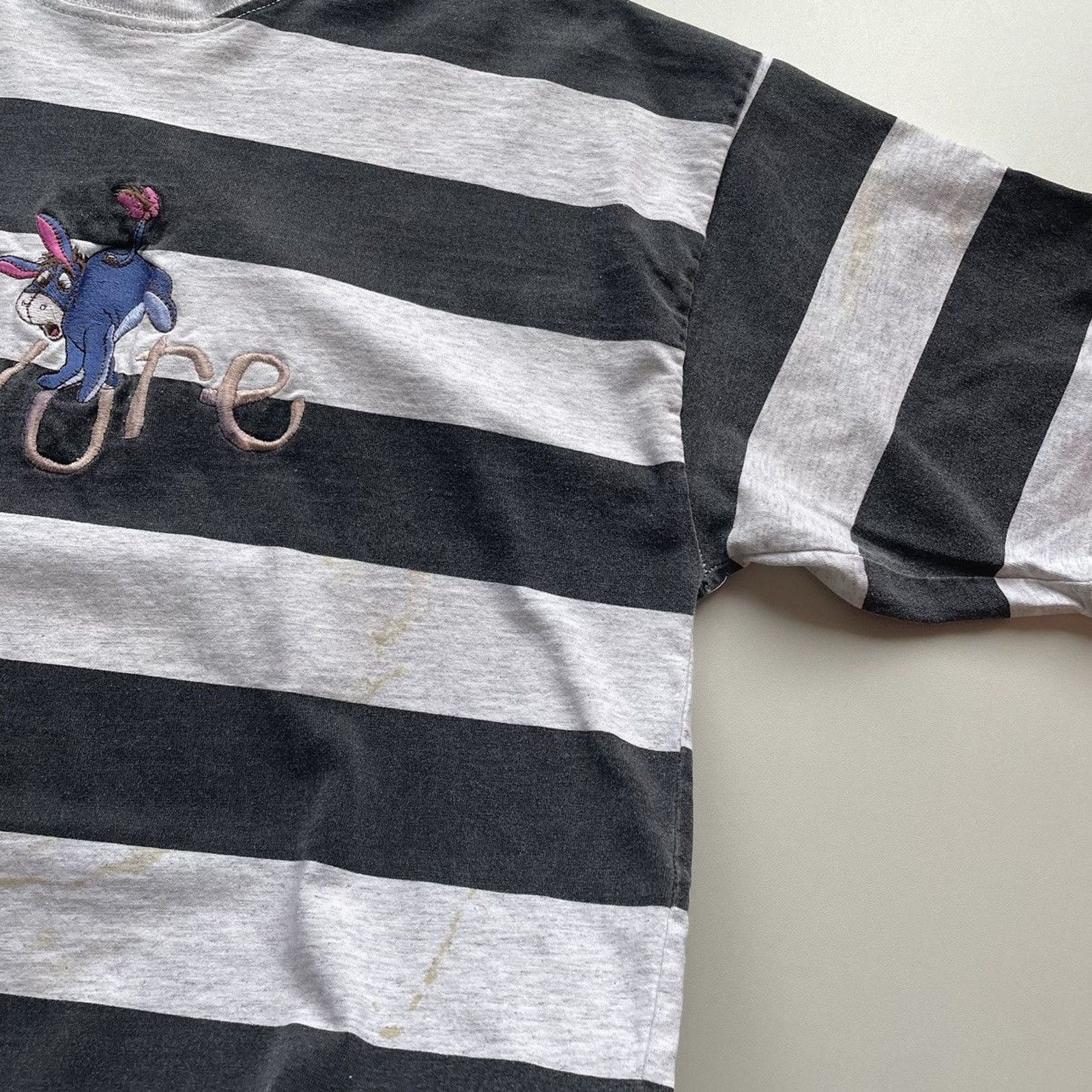 Disney Vintage 90s Eeyore Winnie The Pooh Disney Striped T Shirt XL Size US XL / EU 56 / 4 - 4 Thumbnail