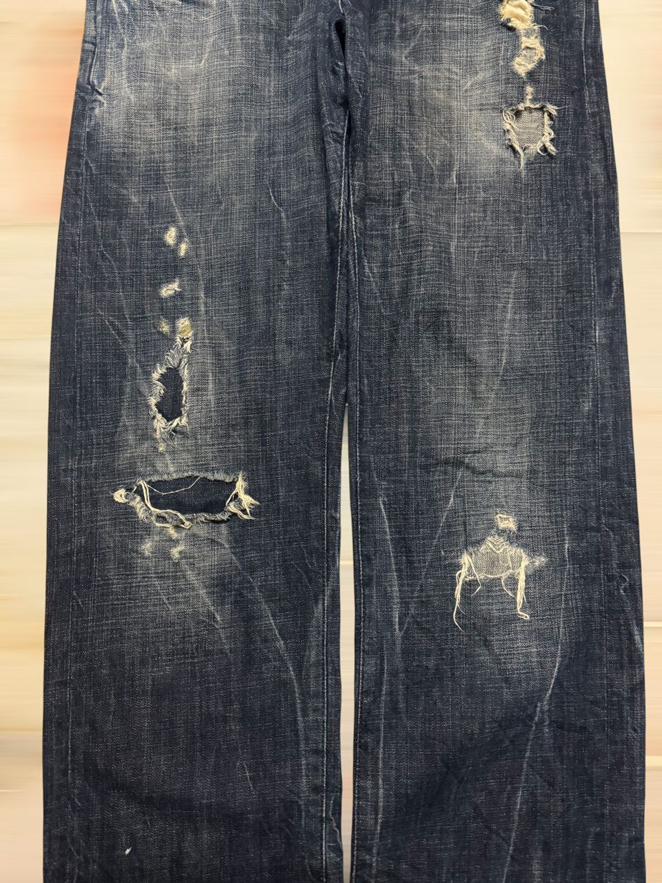 Tornado Mart 2000s Japanese Baggy-Wide Grunge Distressed Ripped Thunder Size US 32 / EU 48 - 5 Thumbnail