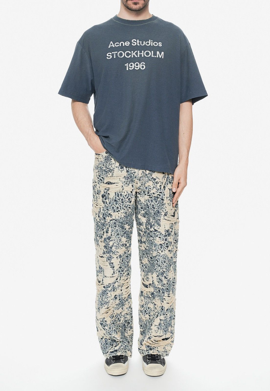 Acne Studios Acne Studios Distressed Monogram Denim Pants Size US 28 / EU 44 - 4 Thumbnail