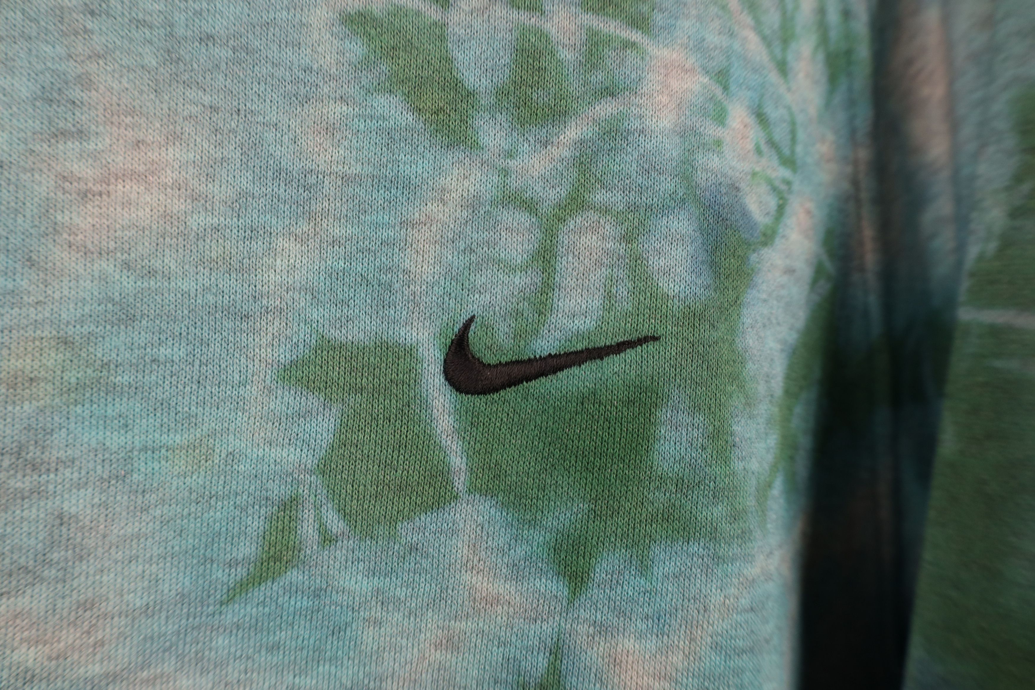 Nike × Vintage Vintage 90s Y2K Nike Swoosh Tie Dye Acid Wash Sweatshirt Size US XL / EU 56 / 4 - 4 Thumbnail