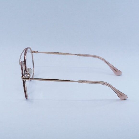 Jimmy Choo Jimmy Choo JC230 0EYR 00 Eyeglasses Gold Pink 51mm Round Size ONE SIZE - 9 Thumbnail