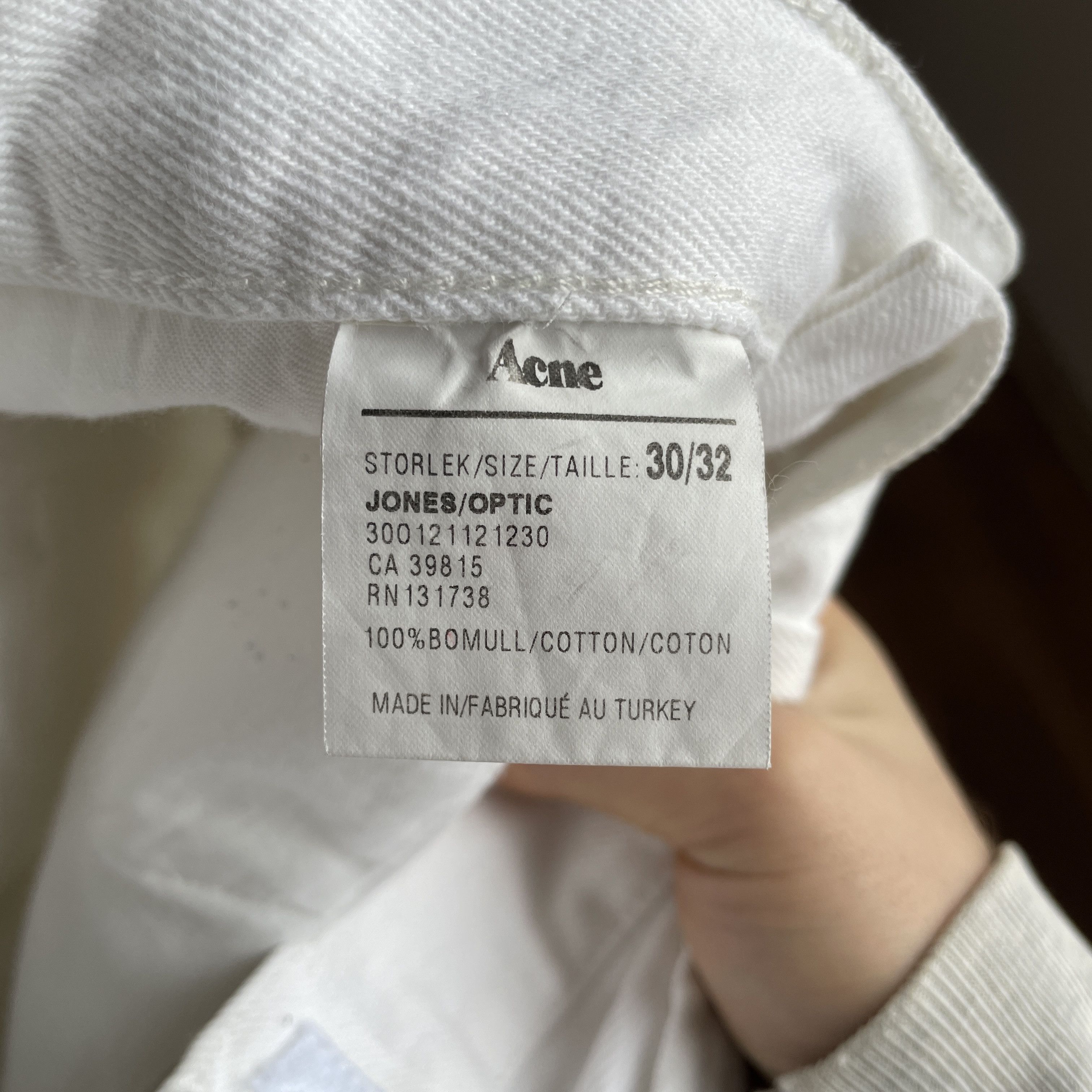 Acne Studios Acne Studios Jones/Optic White Cropped Denim Size 30 Size US 30 / EU 46 - 8 Thumbnail