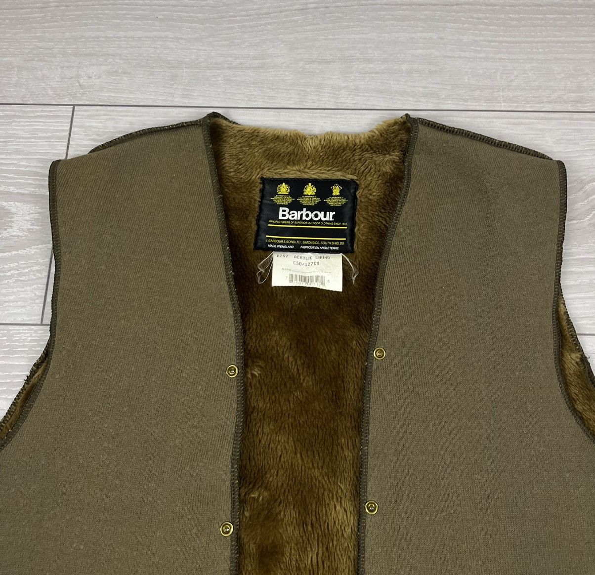 Barbour Barbour Vintage 90s Fur Lining Vest Under Jacket Size US XL / EU 56 / 4 - 4 Thumbnail