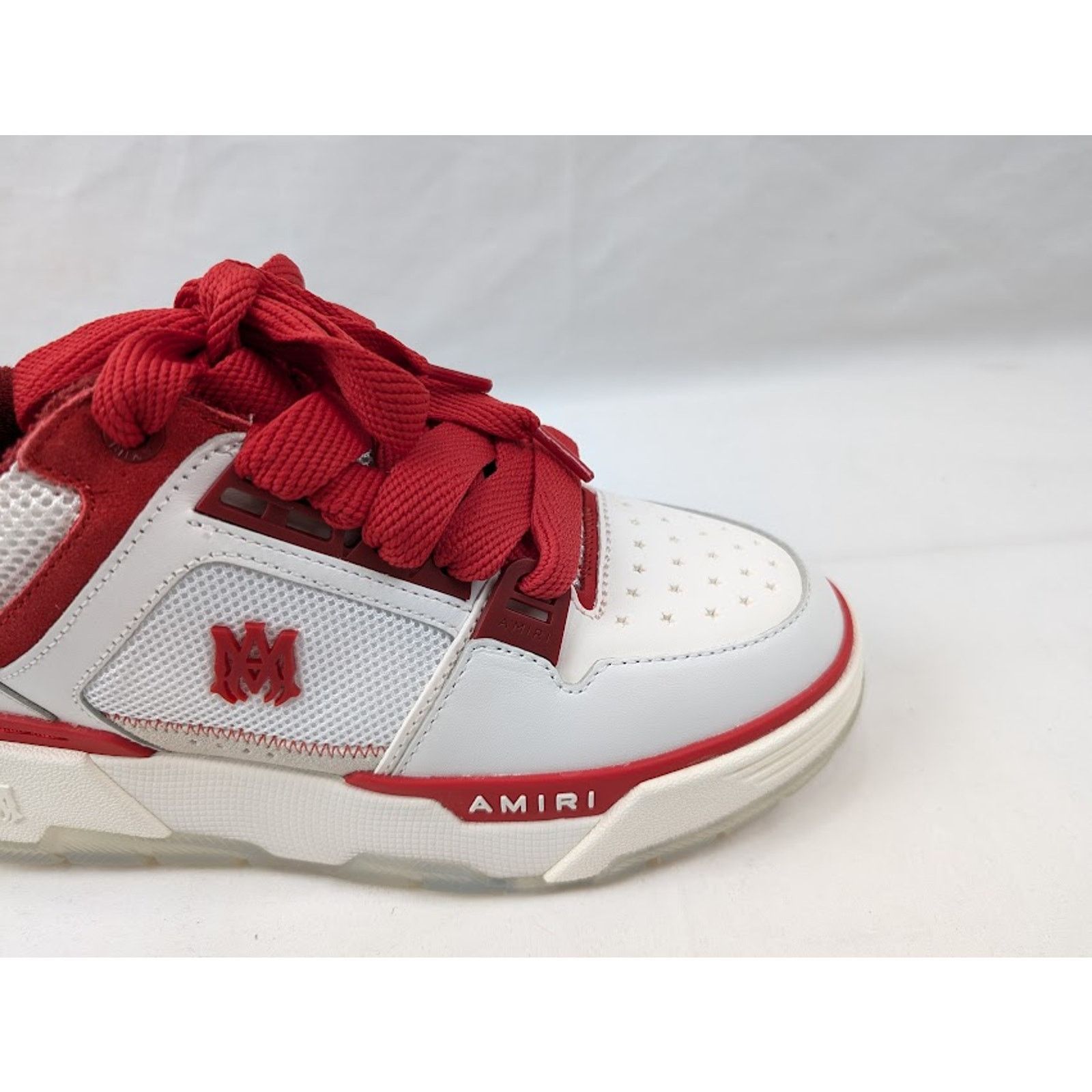 Amiri o1rshd1 MA-1 Low-Top Sneakers in White/ Red Size US 7 / EU 40 - 3 Thumbnail